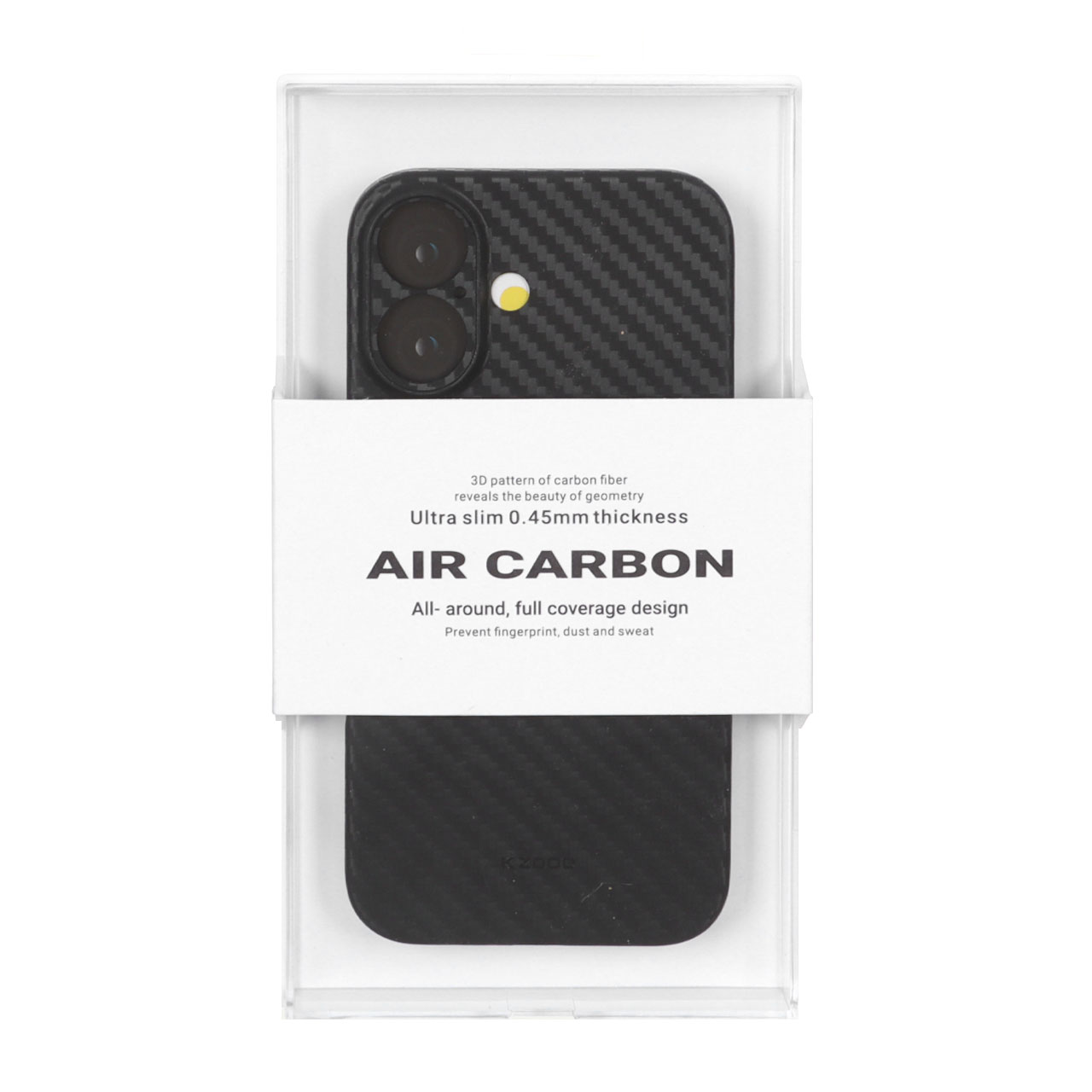 1538400 قاب محافظ لنزدار Apple iPhone 16 - Original KZDoo Air Carbon - مشکی ( پک دار) - NTC - تصویر 1