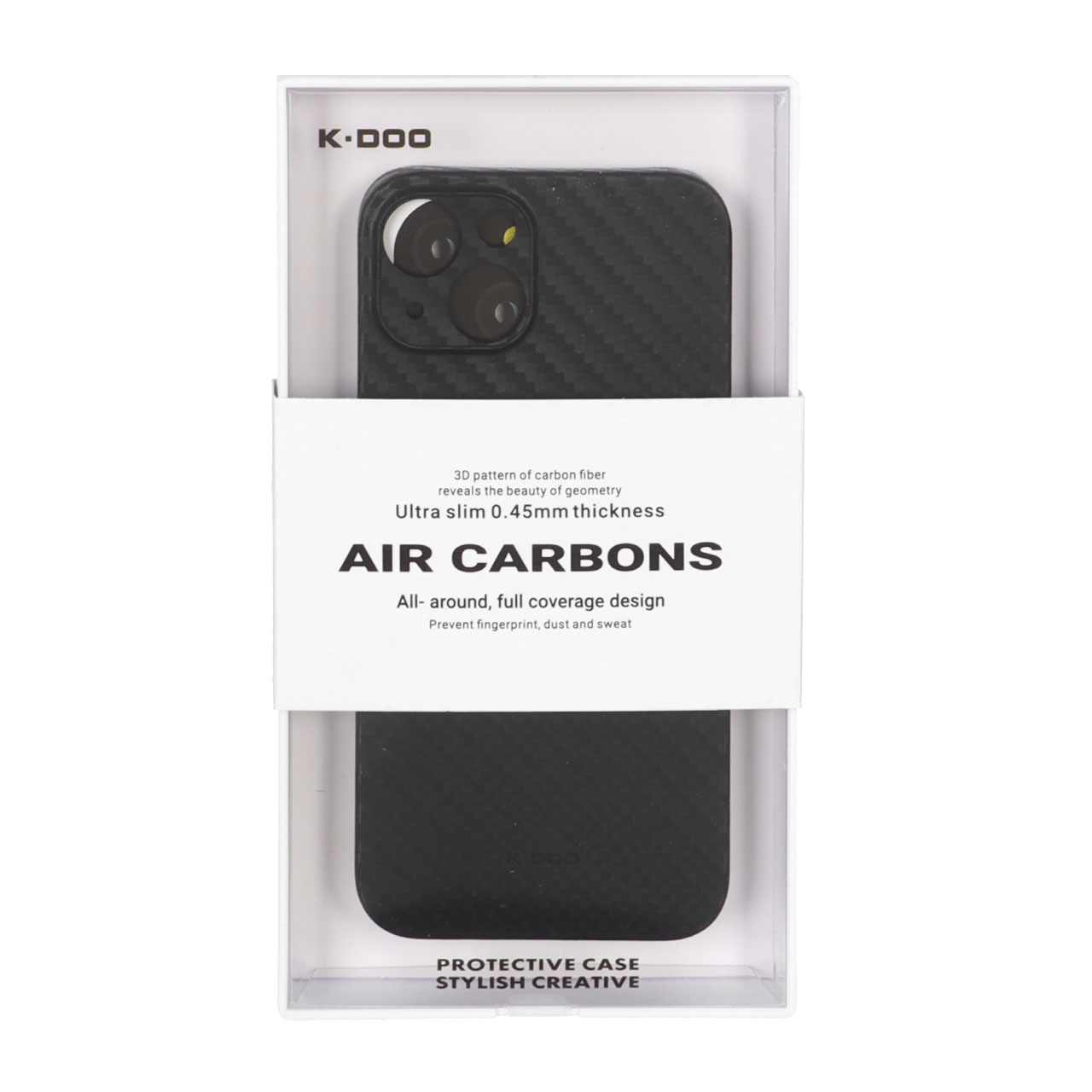 1538416 قاب محافظ لنزدار Apple iPhone 13 / iPhone 14 - Original KZDoo Air Carbon - مشکی ( پک دار) - NTC - تصویر 1