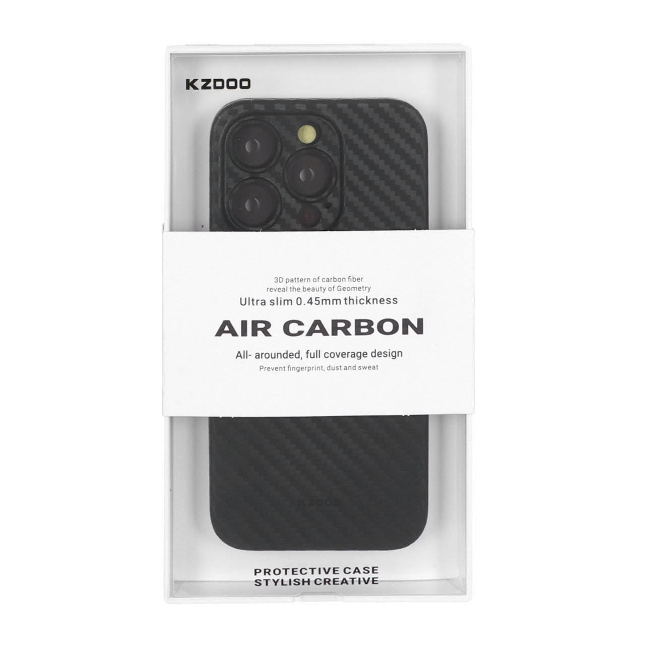 1538442 قاب محافظ لنزدار Apple iPhone 15 Pro - Original KZDoo Air Carbon - مشکی ( پک دار) - NTC - تصویر 1