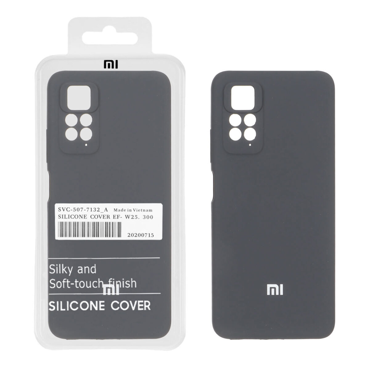 قاب سیلیکونی پاک کنی اورجینال درجه یک Xiaomi Redmi Note 12 Pro 4G / Redmi Note 11 Pro - خاکستری (پک دار) - تصویر 1