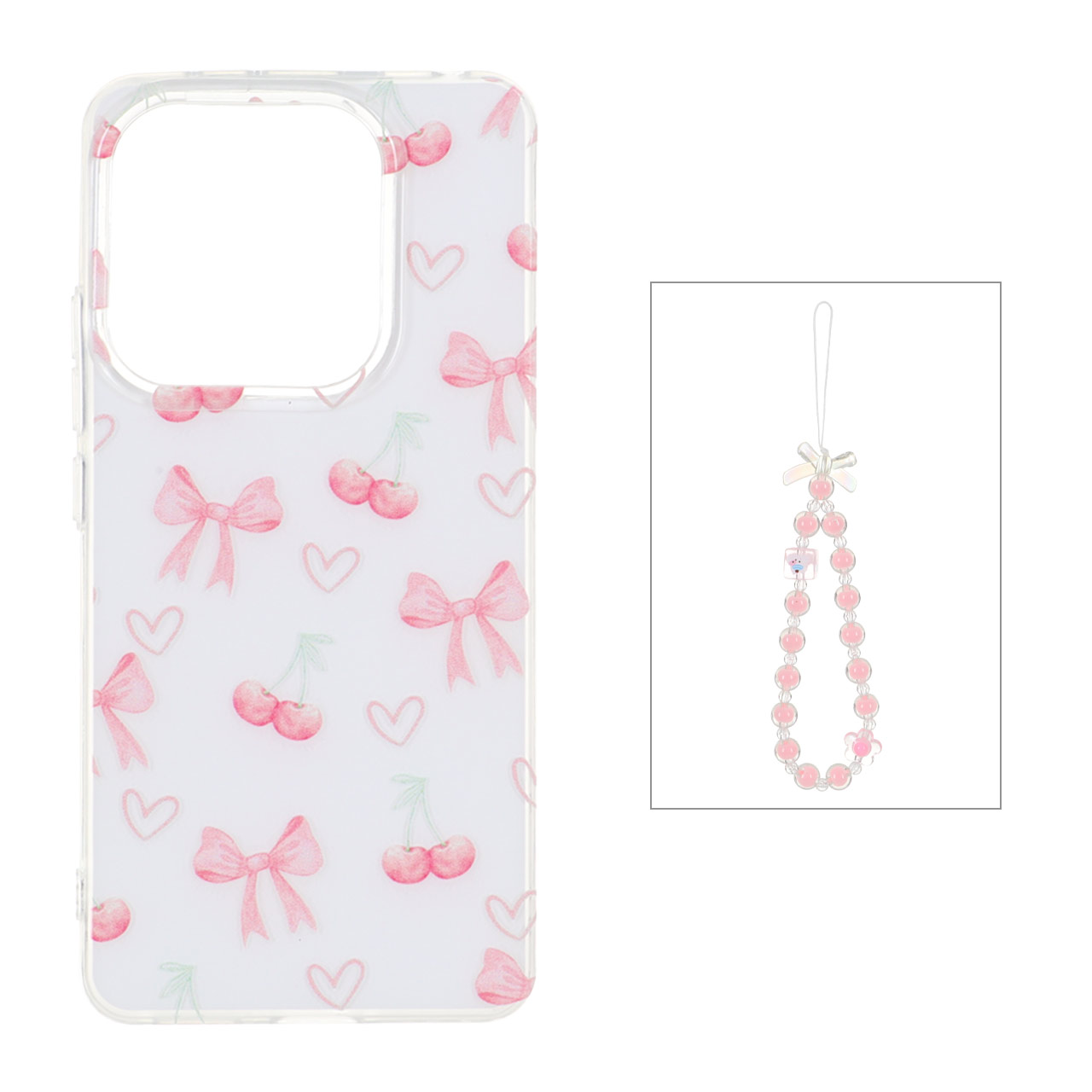 1541410 قاب دور ژله ای طرح دار با بند مرواریدی مچی Xiaomi Redmi Note 14 4G - کد 3 - تصویر 1