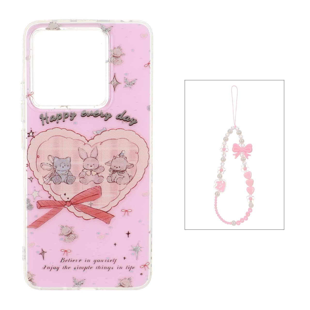 1541456 قاب دور ژله ای طرح دار با بند مرواریدی مچی Xiaomi Redmi Note 14S / Note 13 Pro 4G / Poco M6 Pro 4G - کد 26 - تصویر 1