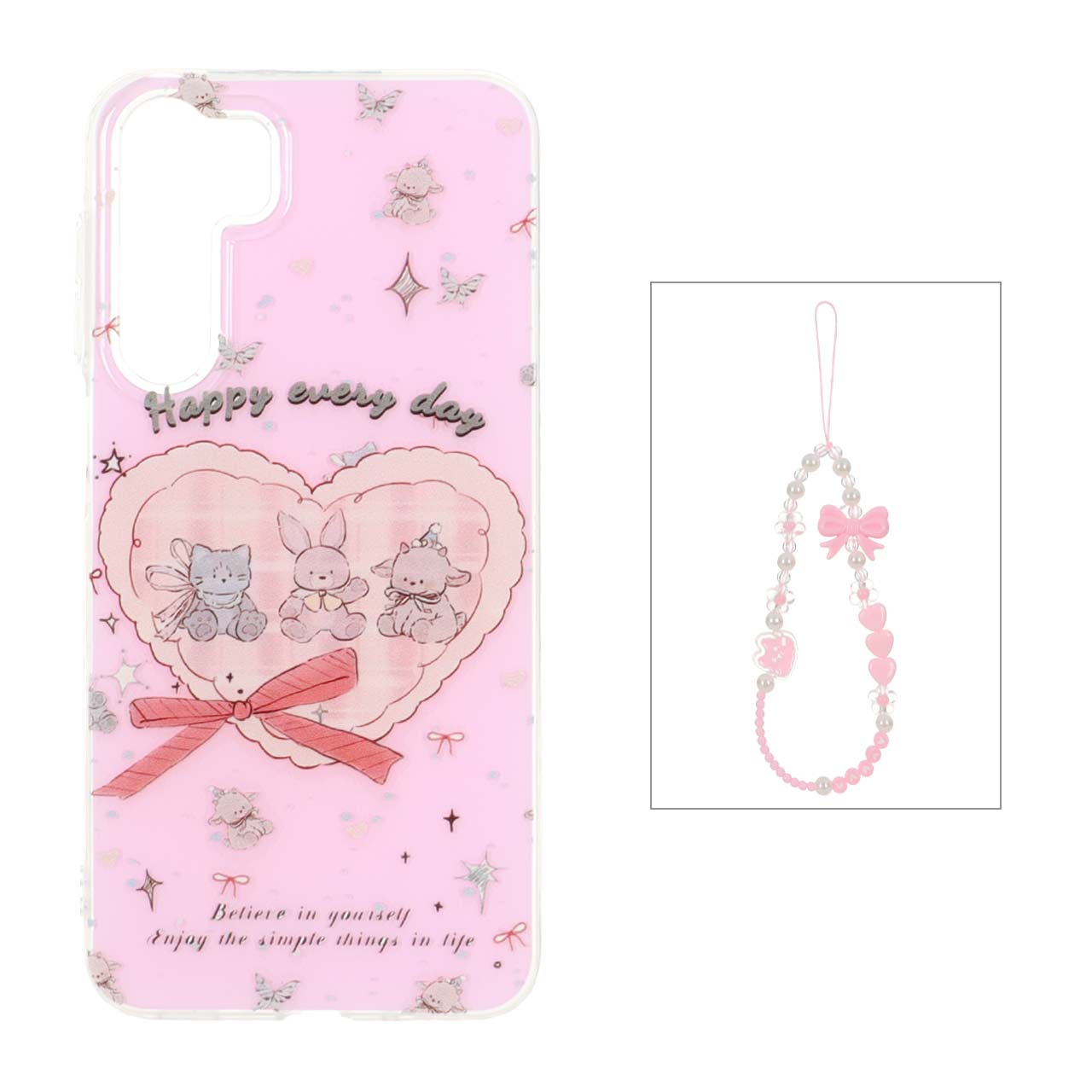 1541564 قاب دور ژله ای طرح دار با بند مرواریدی مچی Samsung Galaxy A26 - کد 80 - تصویر 1