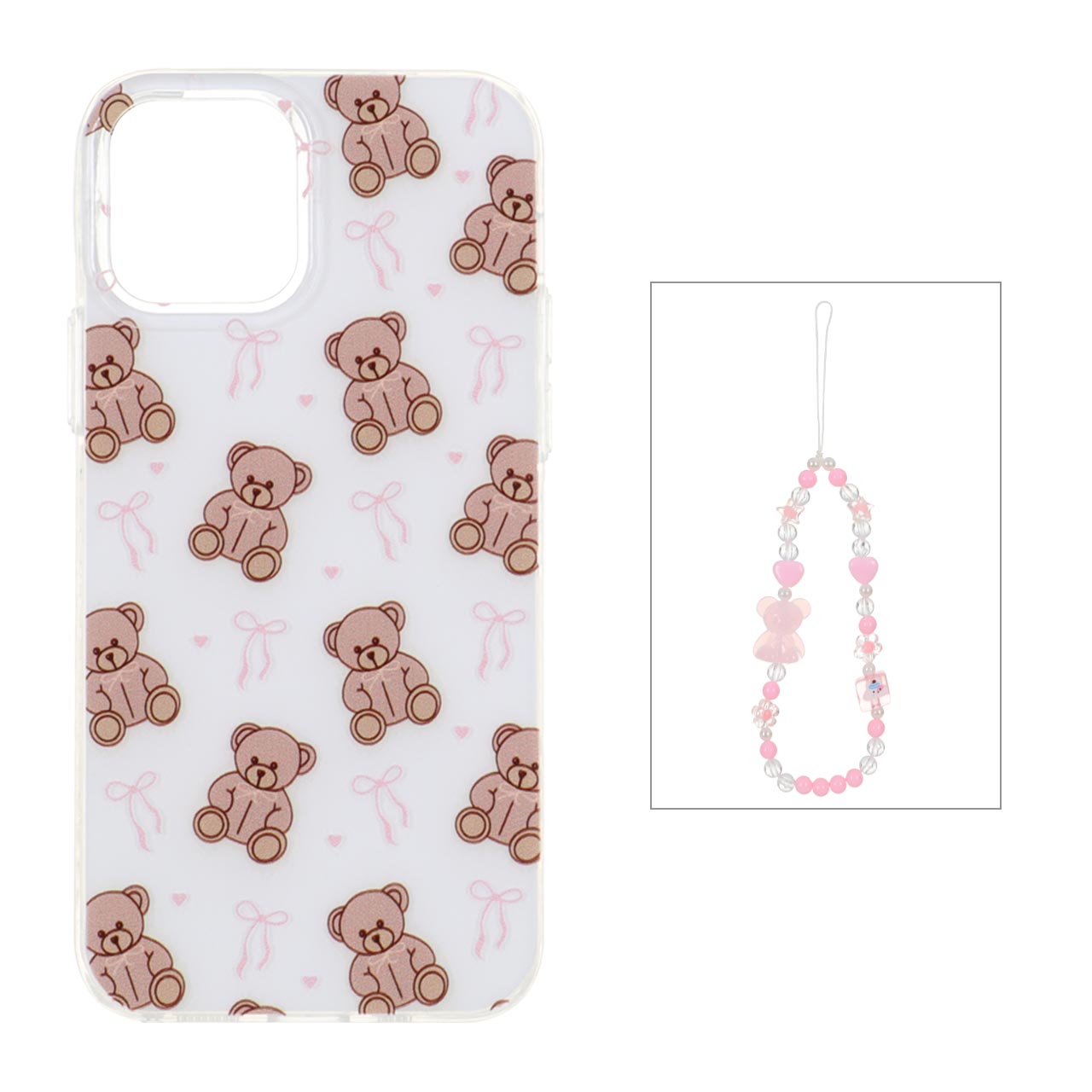 1541608 قاب دور ژله ای طرح دار با بند مرواریدی مچی Apple iPhone 12 Pro / iPhone 12 - کد 102 - تصویر 1