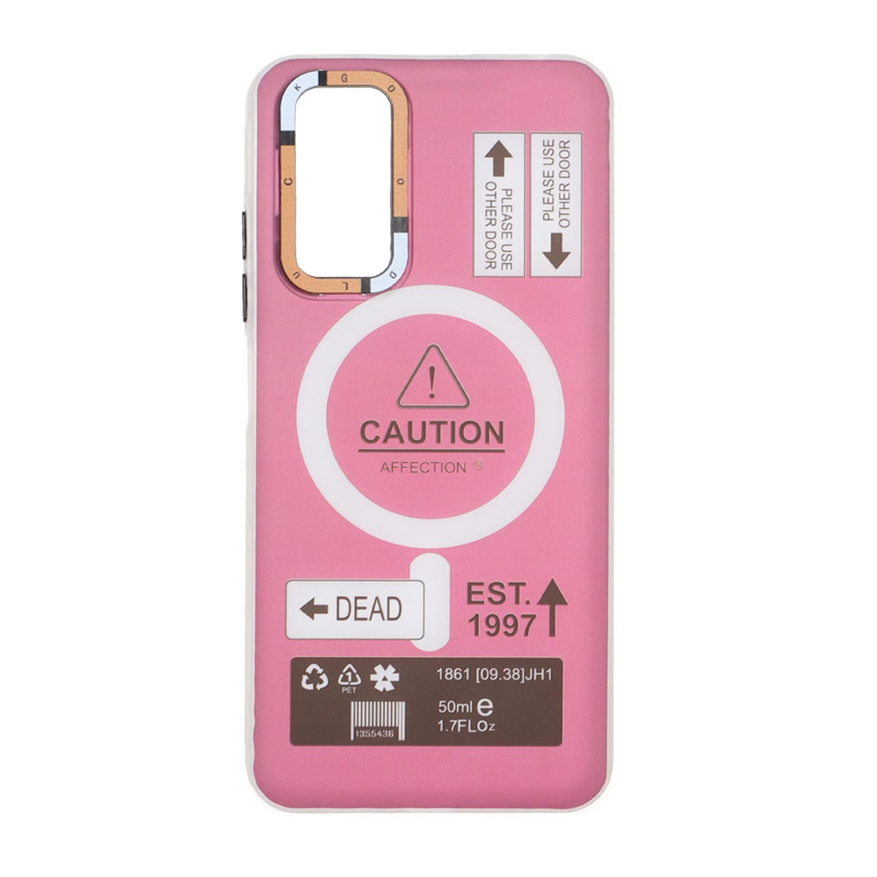 1542938 قاب Caution دور مات طرح مگ سیف Xiaomi Redmi Note 11 4G / Redmi Note 11S - ارغوانی - تصویر 1