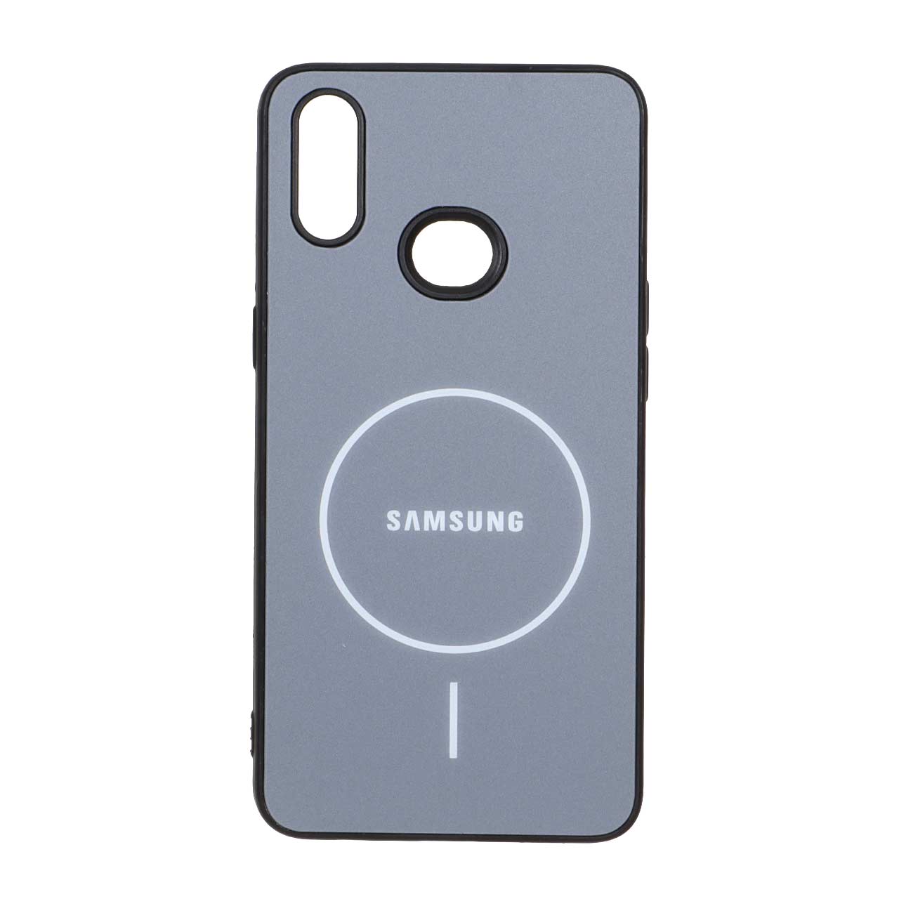 1543410 قاب طرح PVD مات طرح مگ سیف لوگودار Samsung Galaxy A10s - طوسی - تصویر 1