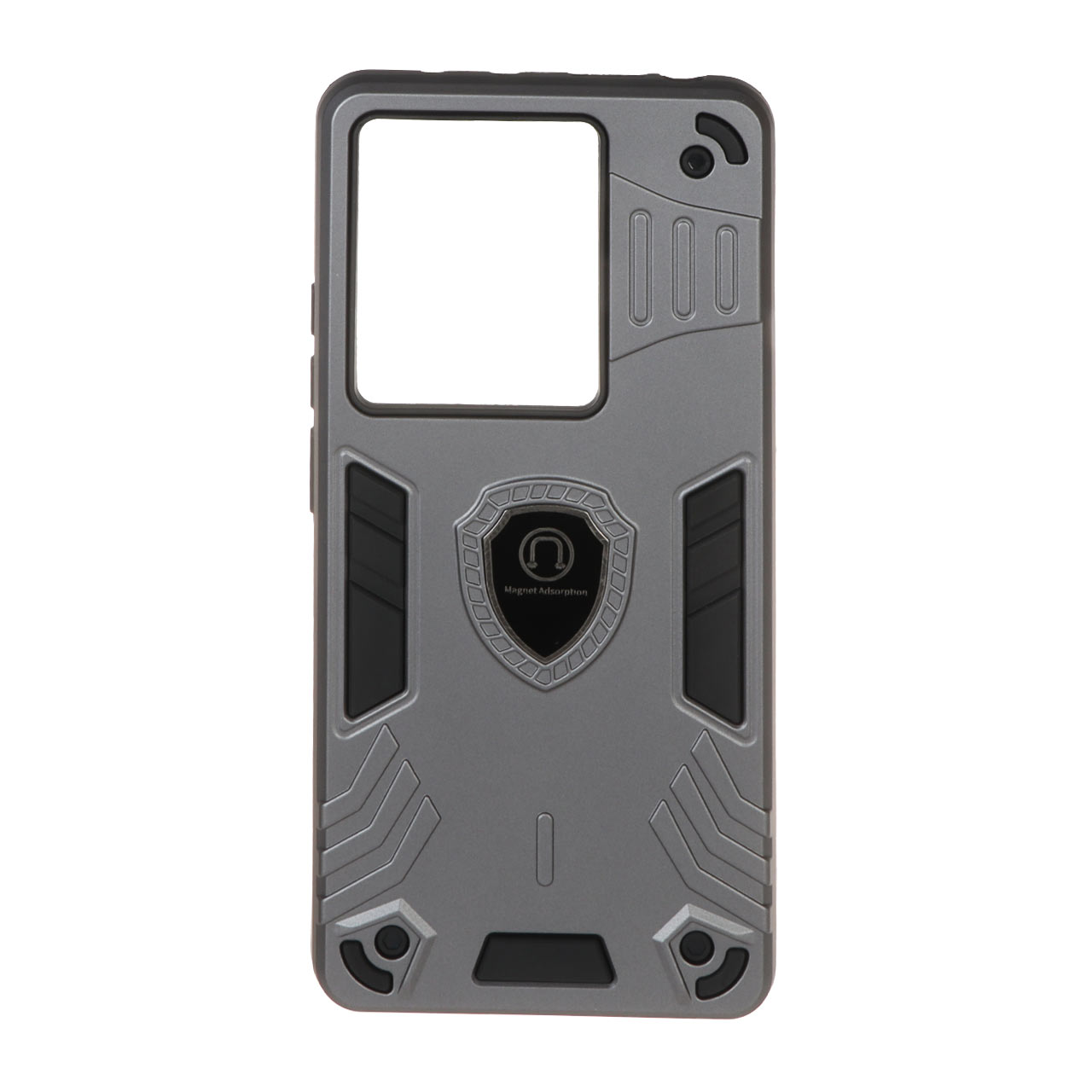 1543914 قاب بتمن مگنتی محافظ لنزدار Xiaomi Redmi Note 14S / Note 13 Pro 4G / Poco M6 Pro 4G - خاکستری - تصویر 1