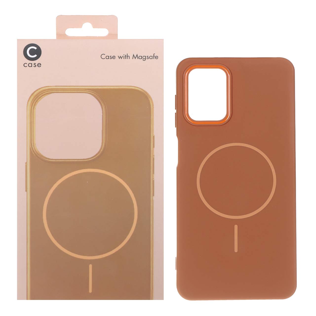 1544770 قاب C case طرح سیلیکون MagSafe مدل Samsung Galaxy A12 / M12 / F12 - قهوه ای (پک دار) - تصویر 1