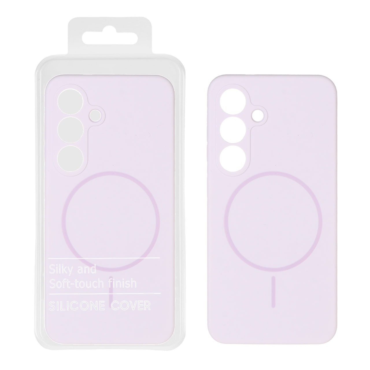 1544984 قاب سیلیکونی پاک کنی اورجینال درجه یک Magsafe مدل Samsung Galaxy S25 - یاسی روشن (پک دار) - تصویر 1