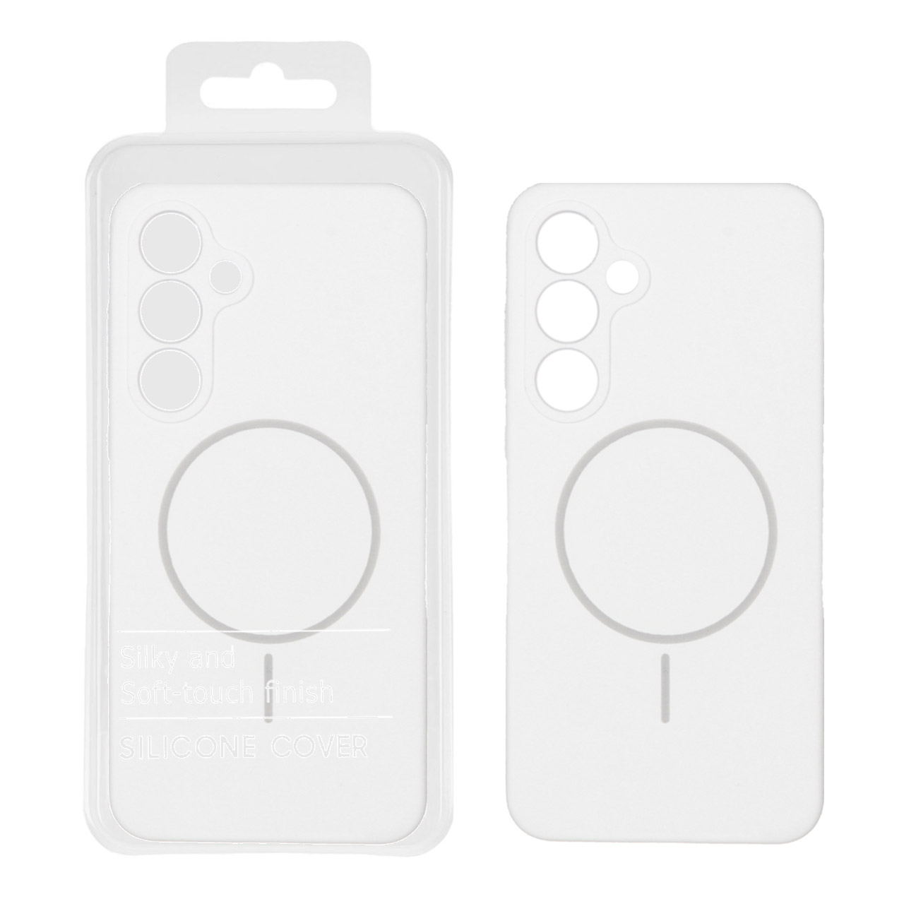 1545014 قاب سیلیکونی پاک کنی اورجینال درجه یک Magsafe مدل Samsung Galaxy S24 FE - سفید (پک دار) - تصویر 1