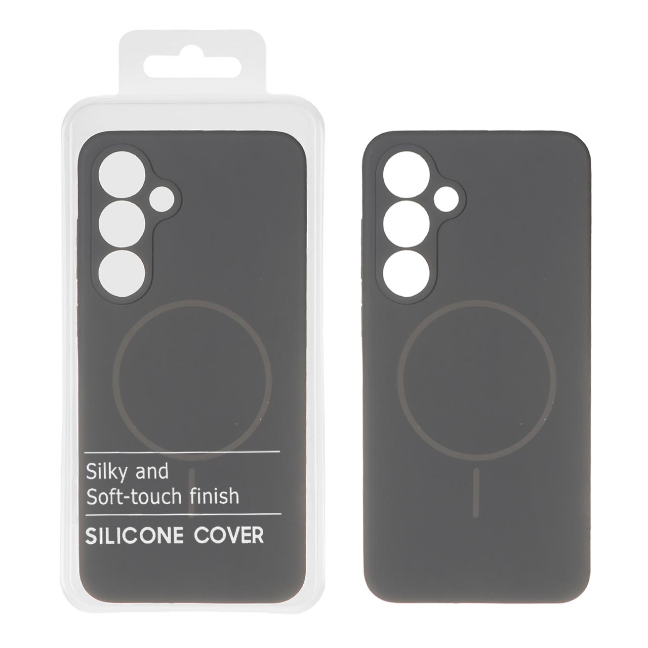 1545018 قاب سیلیکونی پاک کنی اورجینال درجه یک Magsafe مدل Samsung Galaxy S24 FE - خاکستری (پک دار) - تصویر 1