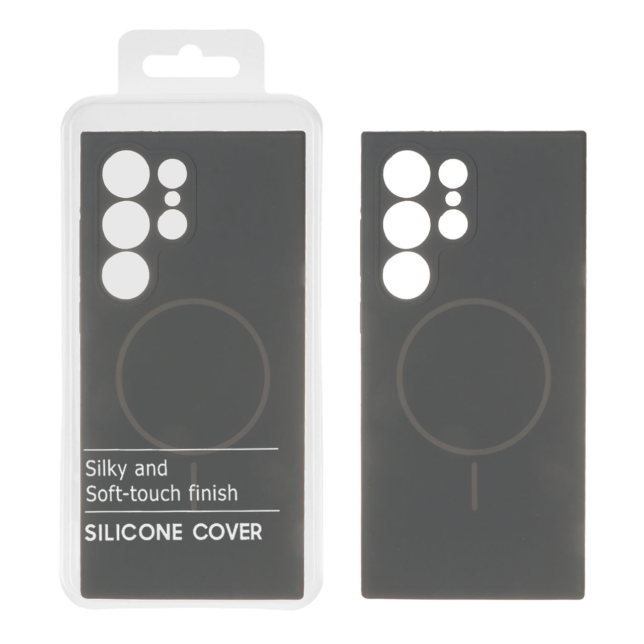 1545044 قاب سیلیکونی پاک کنی اورجینال درجه یک Magsafe مدل Samsung Galaxy S23 Ultra - خاکستری (پک دار) - تصویر 1