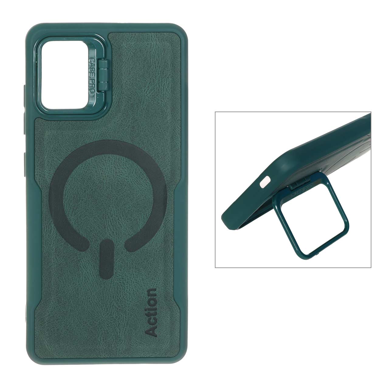 1545156 قاب جیر Action طرح مگ سیف استندشو Samsung Galaxy A51 / M40s - سبز - تصویر 1