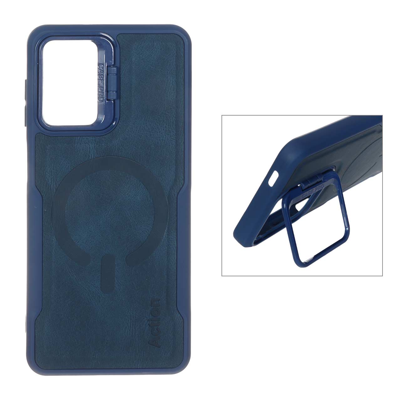 1545212 قاب جیر Action طرح مگ سیف استندشو Samsung Galaxy A12 / M12 / F12 - سرمه ای - تصویر 1