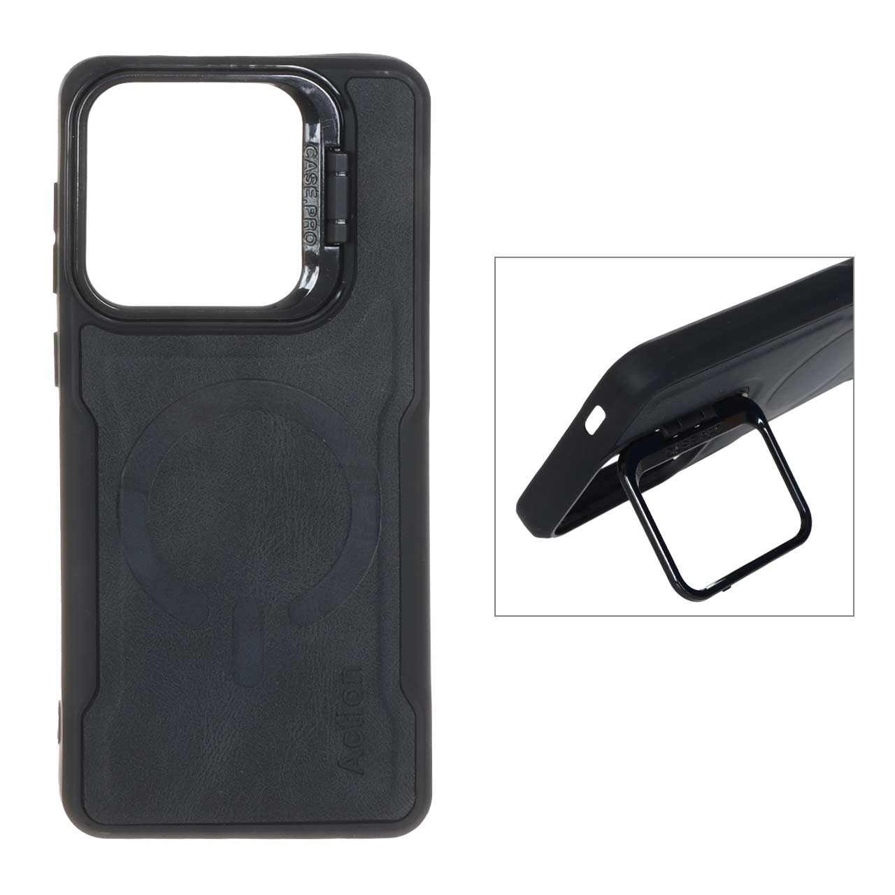 1545294 قاب جیر Action طرح مگ سیف استندشو Samsung Galaxy A21s - مشکی - تصویر 1