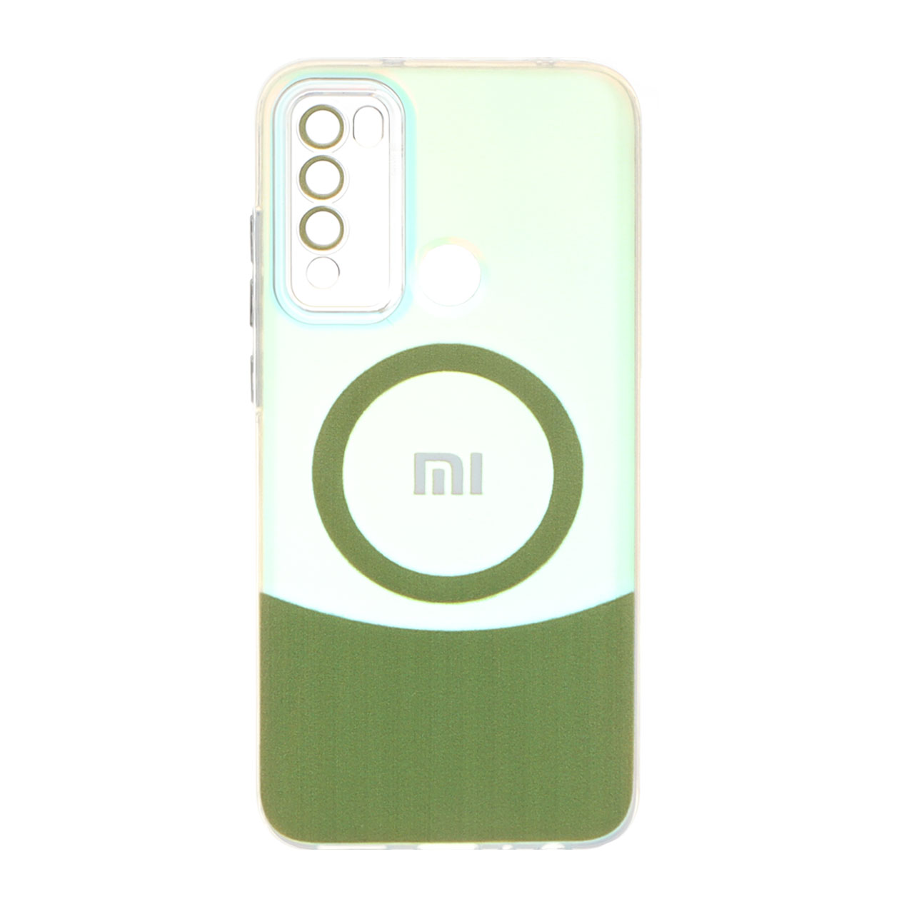 1546234 قاب هولوگرامی طرح مگ سیف محافظ لنز شفاف Xiaomi Redmi Note 8 - سبز زیتونی - تصویر 1