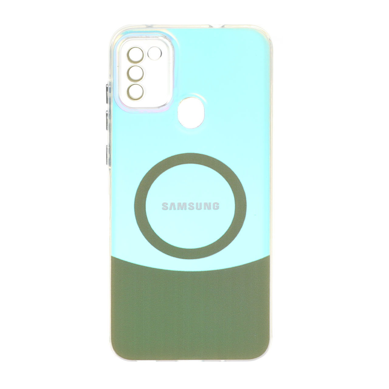 1546274 قاب هولوگرامی طرح مگ سیف محافظ لنز شفاف Samsung Galaxy A11 / M11 - سبز زیتونی - تصویر 1