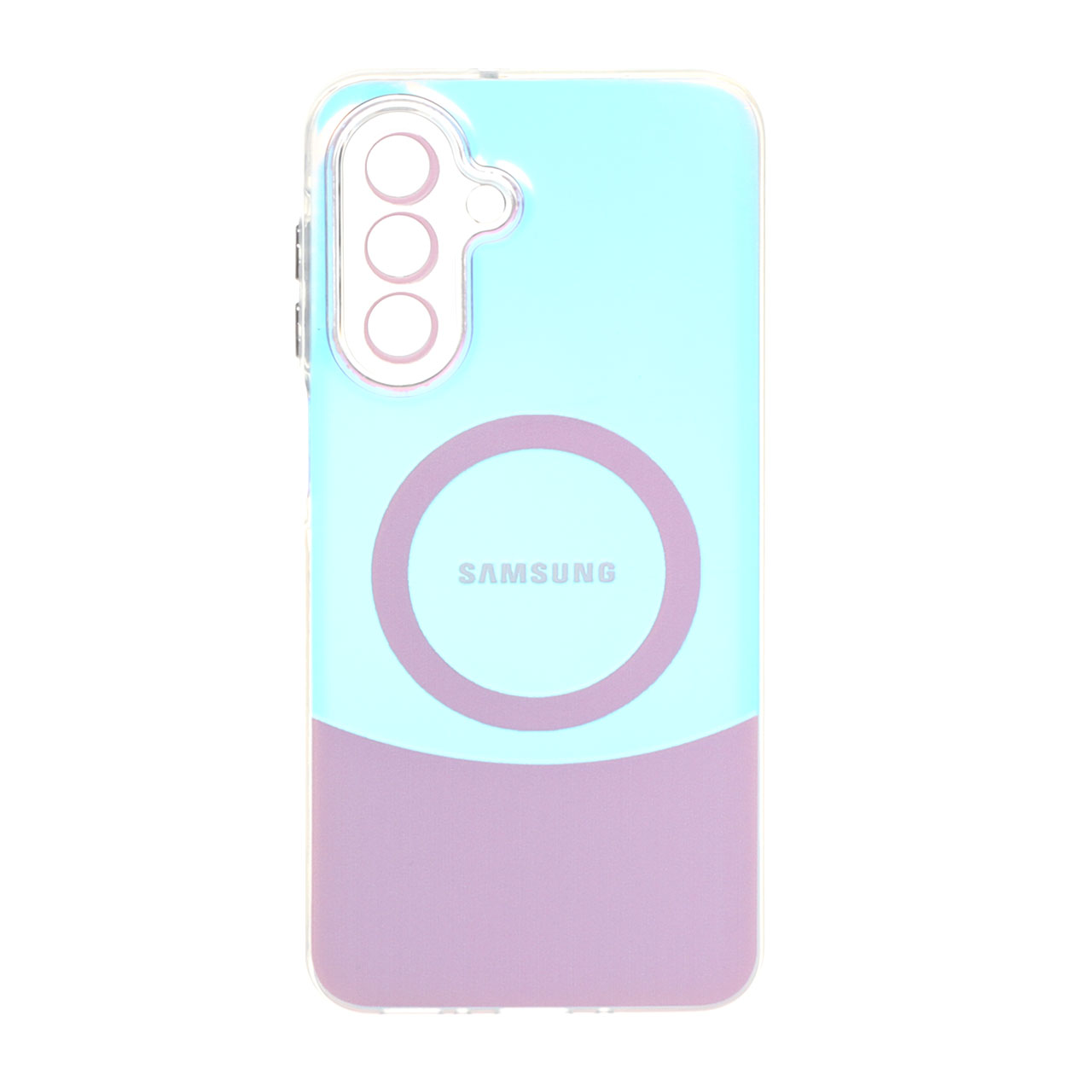 1546298 قاب هولوگرامی طرح مگ سیف محافظ لنز شفاف Samsung Galaxy A26 - صورتی - تصویر 1