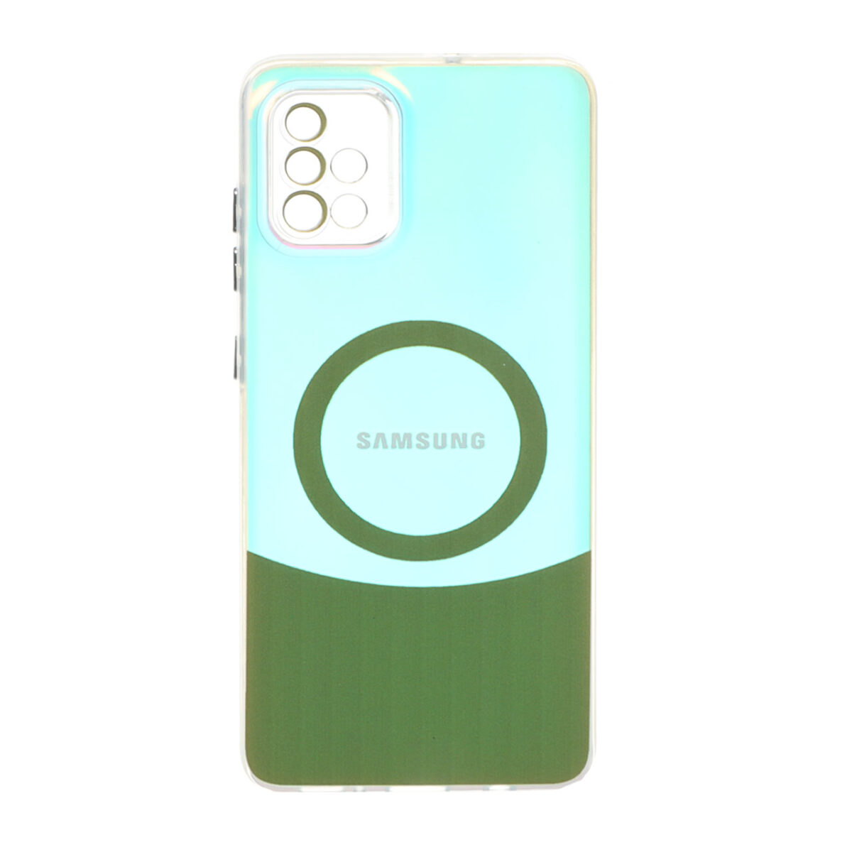 قاب هولوگرامی طرح مگ سیف محافظ لنز شفاف Samsung Galaxy A51 / M40s - سبز زیتونی - تصویر 1