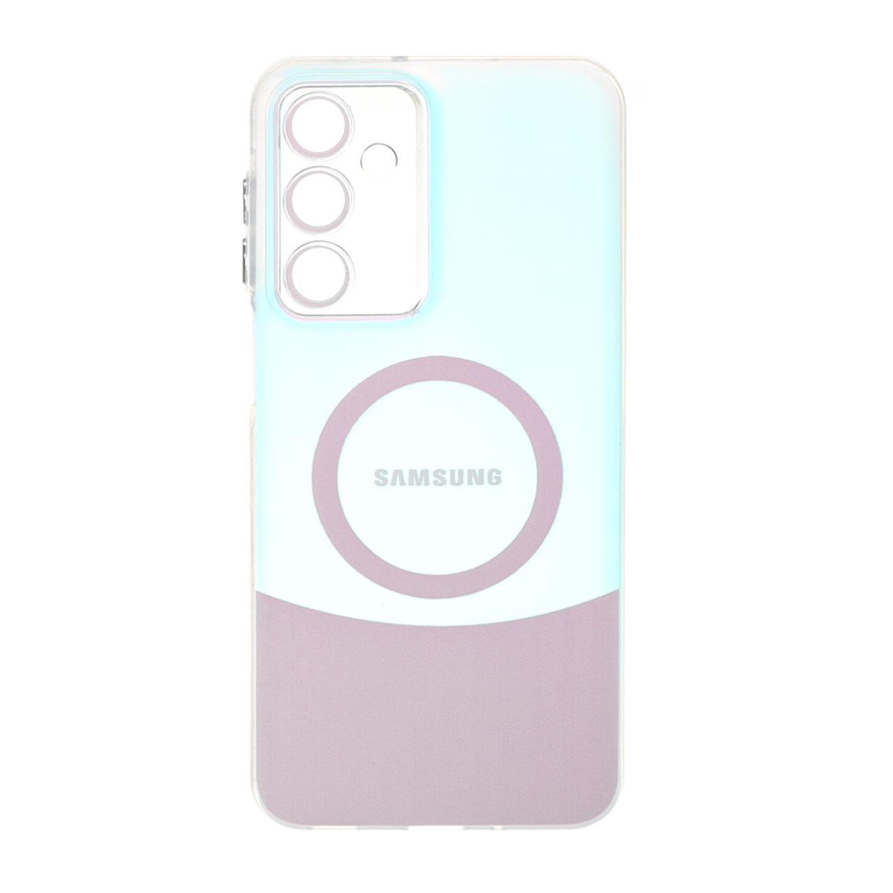 1546354 قاب هولوگرامی طرح مگ سیف محافظ لنز شفاف Samsung Galaxy A16 - صورتی - تصویر 1