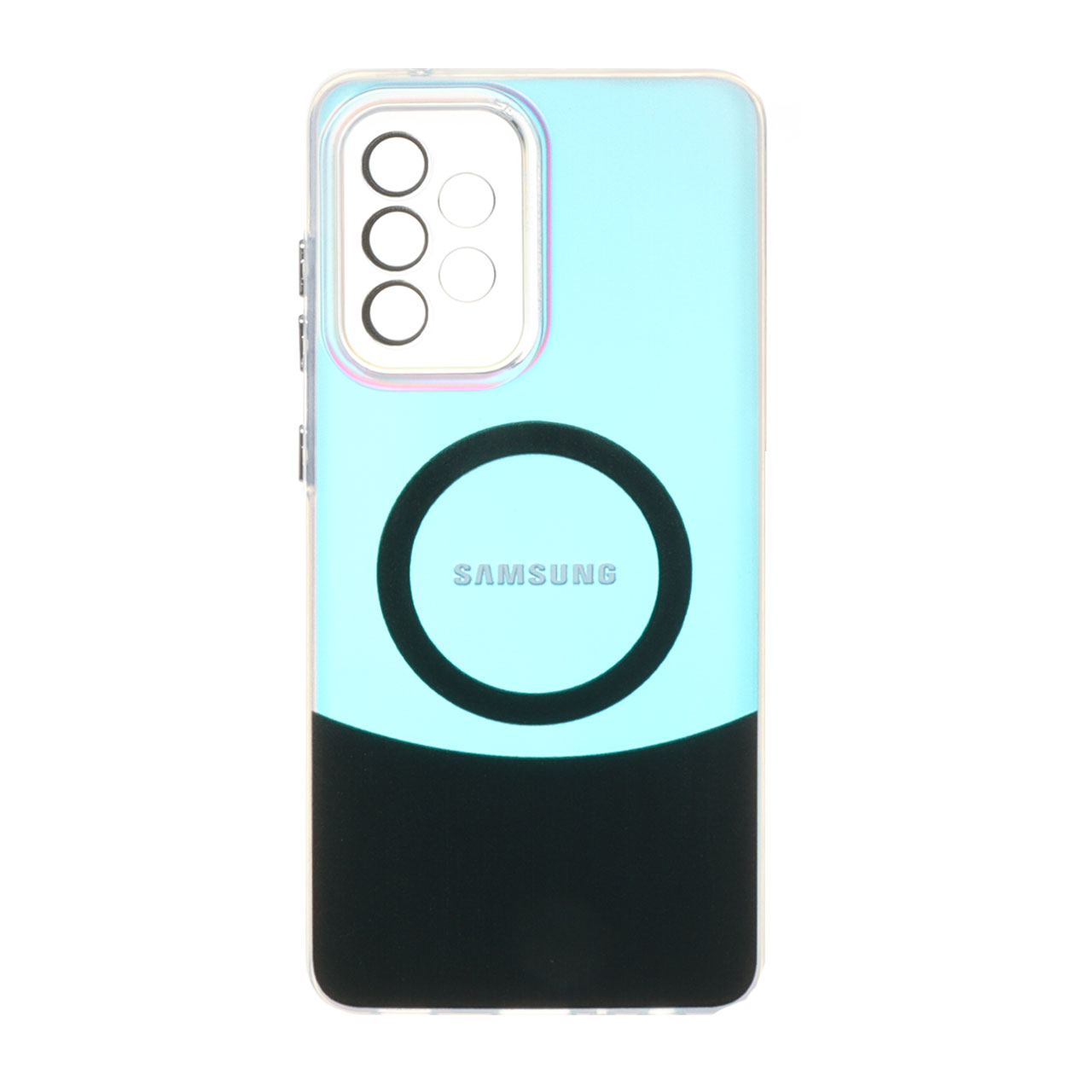 1546366 قاب هولوگرامی طرح مگ سیف محافظ لنز شفاف Samsung Galaxy A52 / A52s - مشکی - تصویر 1