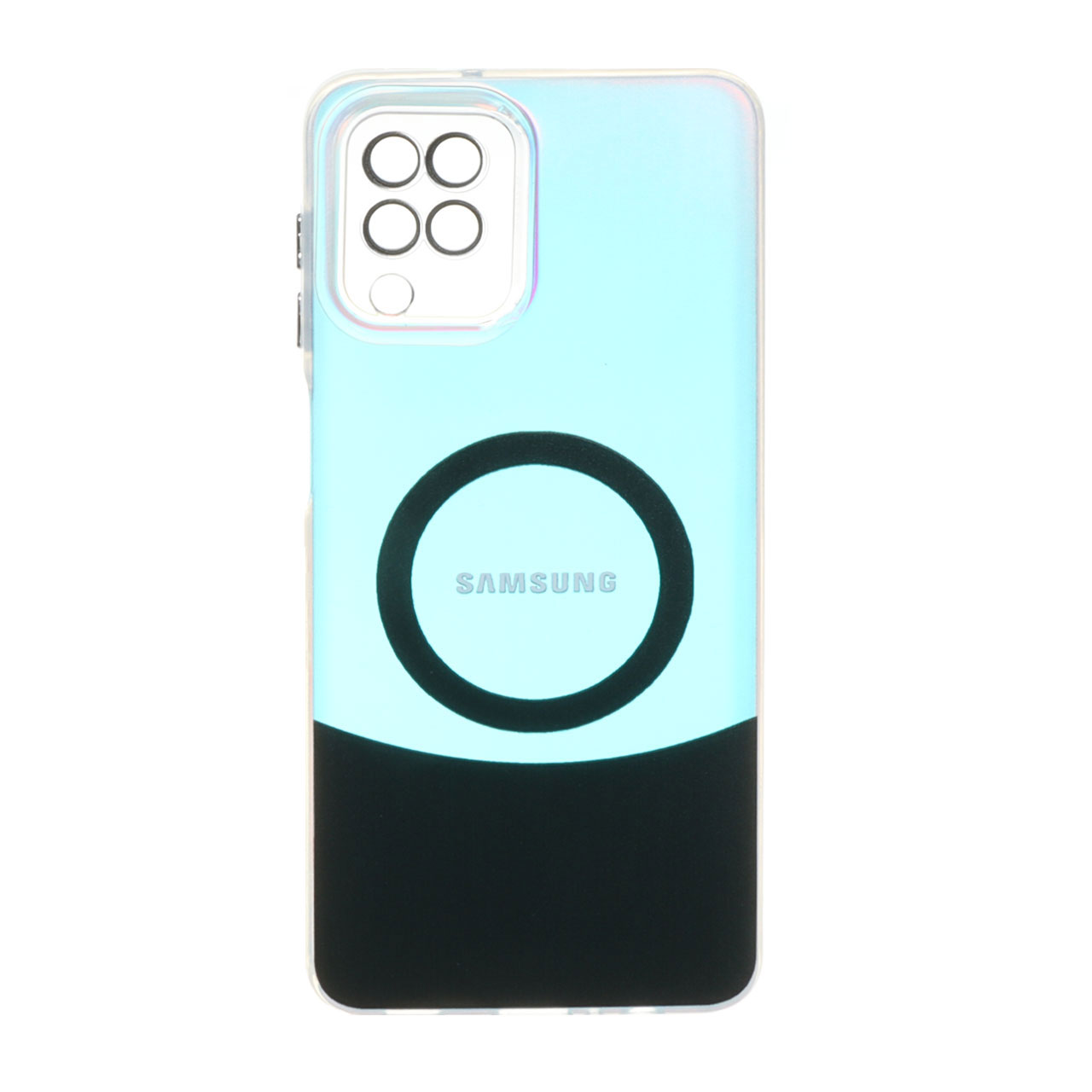 1546382 قاب هولوگرامی طرح مگ سیف محافظ لنز شفاف Samsung Galaxy A12 / M12 / F12 - مشکی - تصویر 1