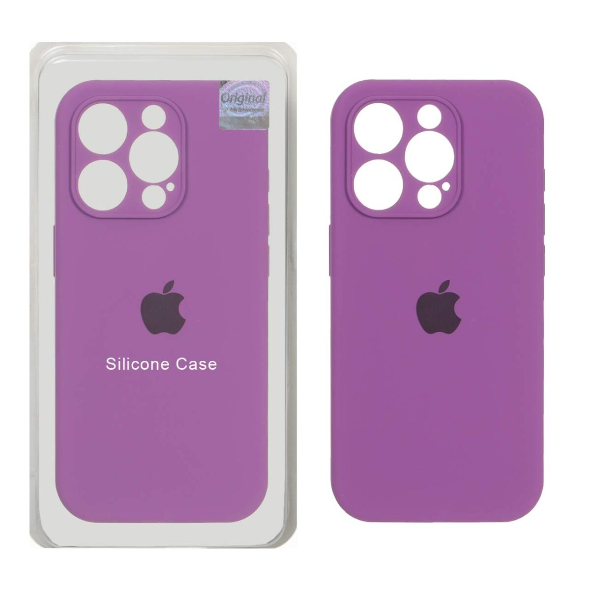 قاب سیلیکونی پاک کنی اورجینال Master Quality مدل Apple iPhone 15 Pro - ارغوانی (پک دار) - تصویر 1