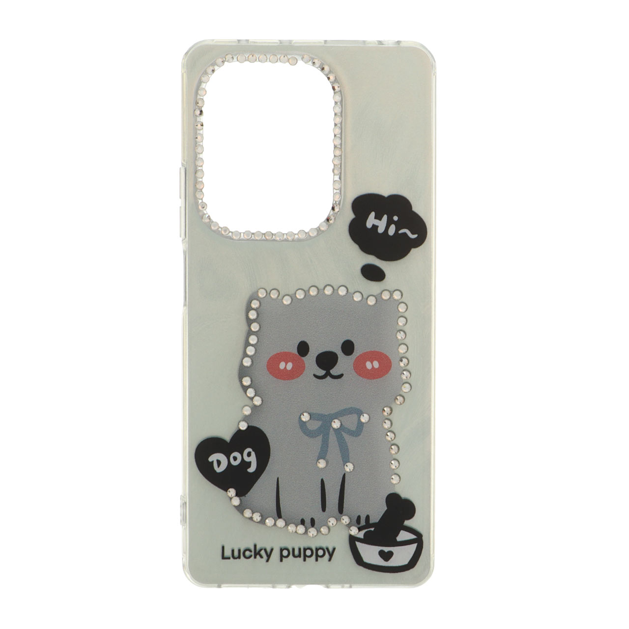 1550008 قاب اطلسی نگین دار دور ژله ای Xiaomi Redmi Note 14S / Note 13 Pro 4G / Poco M6 Pro 4G - طرح 375 - تصویر 1