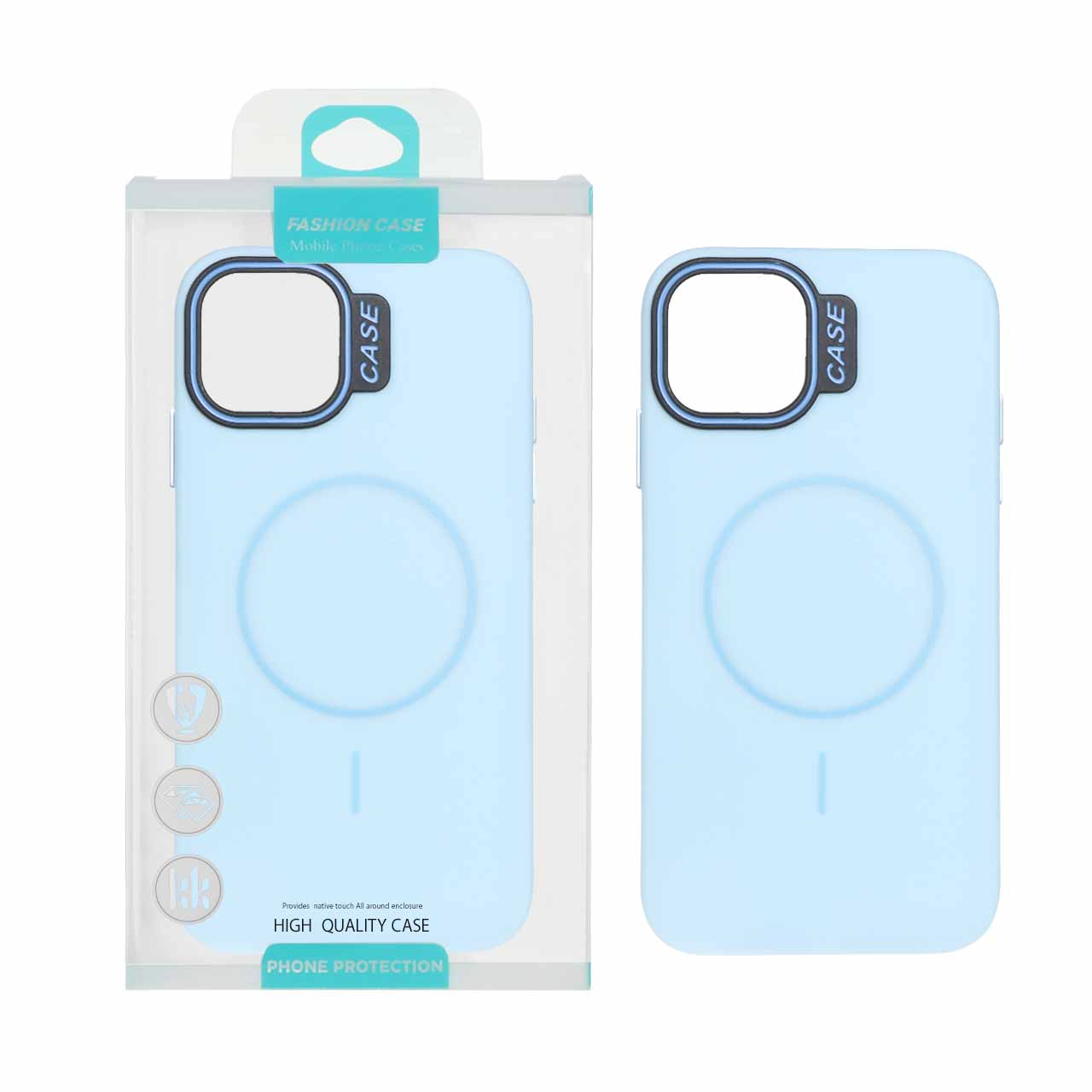 1550896 قاب طرح سیلیکون Magsafe پاستیلی Apple iPhone 11 - آبی (پک دار) - تصویر 1