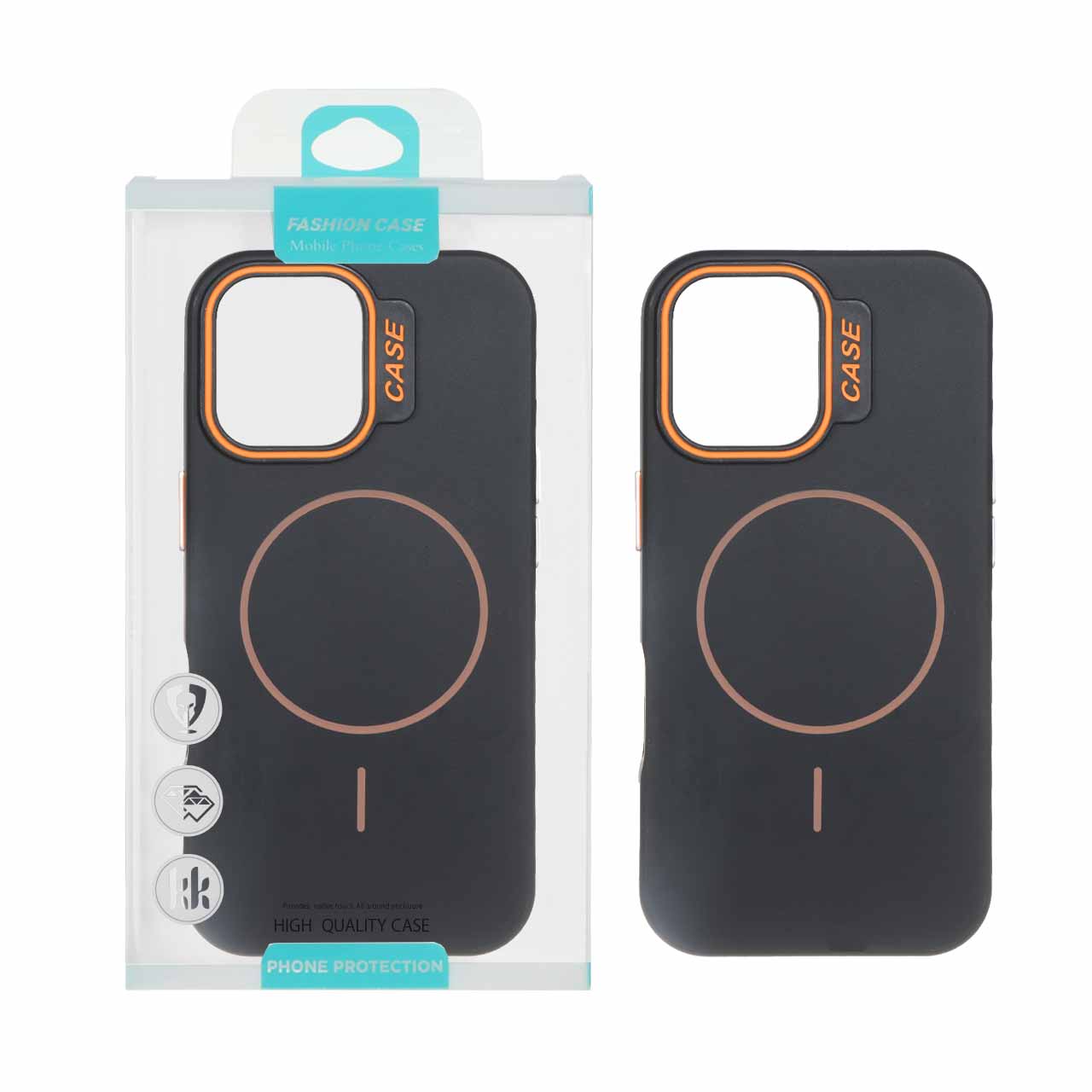 1550924 قاب طرح سیلیکون Magsafe پاستیلی Apple iPhone 17 - مشکی (پک دار) - تصویر 1