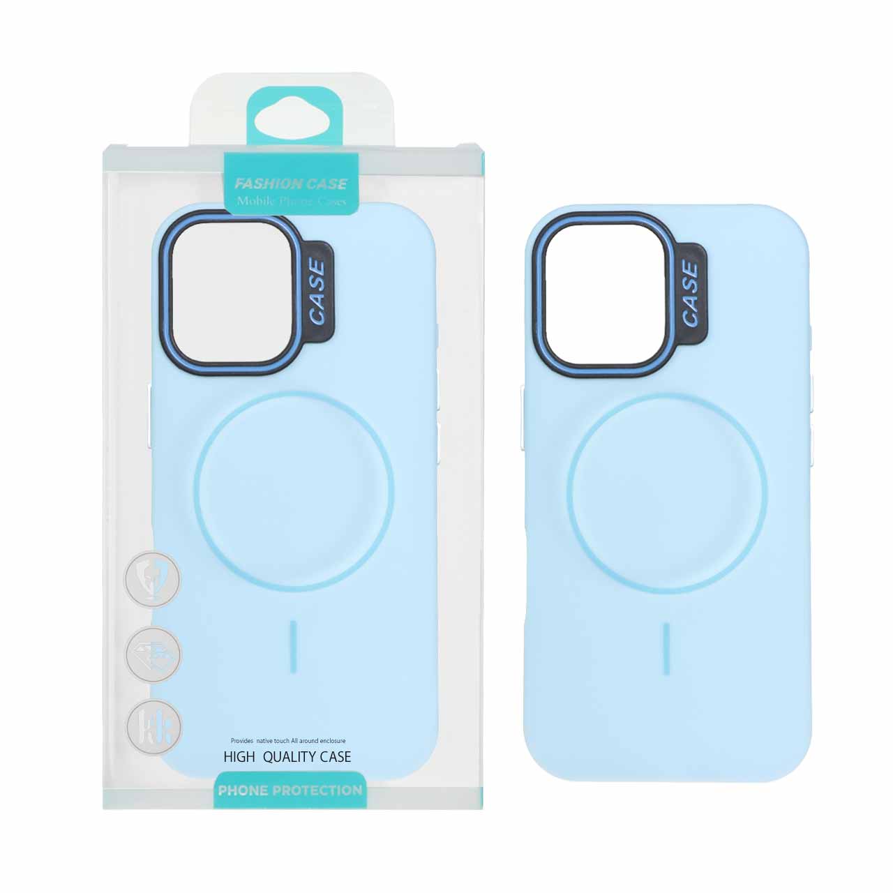 1550926 قاب طرح سیلیکون Magsafe پاستیلی Apple iPhone 16 - آبی (پک دار) - تصویر 1