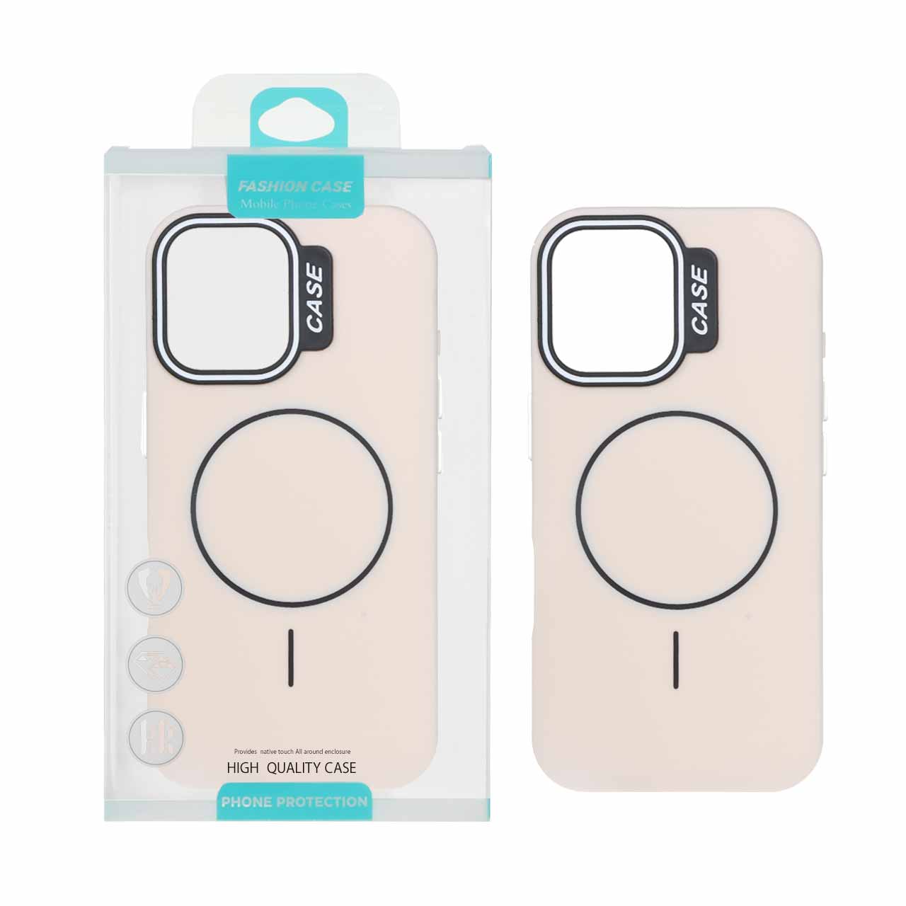 1550930 قاب طرح سیلیکون Magsafe پاستیلی Apple iPhone 16 - کرم (پک دار) - تصویر 1