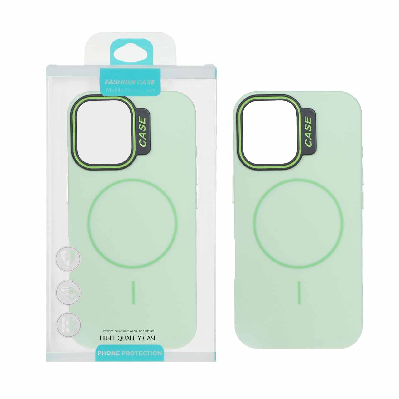 1550932 قاب طرح سیلیکون Magsafe پاستیلی Apple iPhone 16 - سبز (پک دار) - تصویر 1