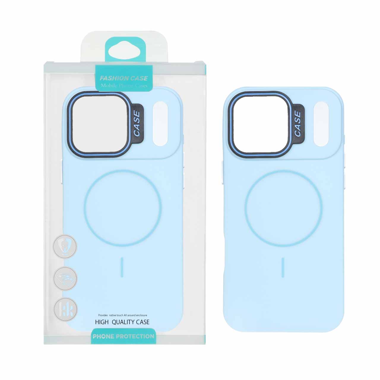 1550956 قاب طرح سیلیکون Magsafe پاستیلی Apple iPhone 17 Pro Max - آبی (پک دار) - تصویر 1