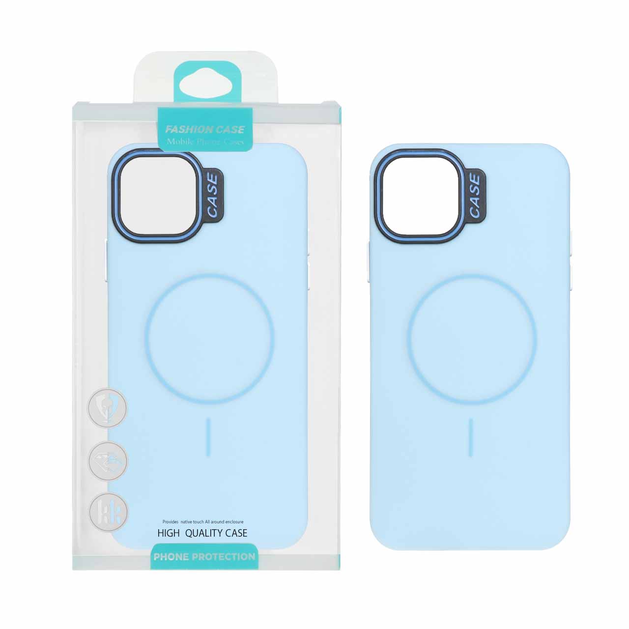 1550966 قاب طرح سیلیکون Magsafe پاستیلی Apple iPhone 11 Pro Max - آبی (پک دار) - تصویر 1