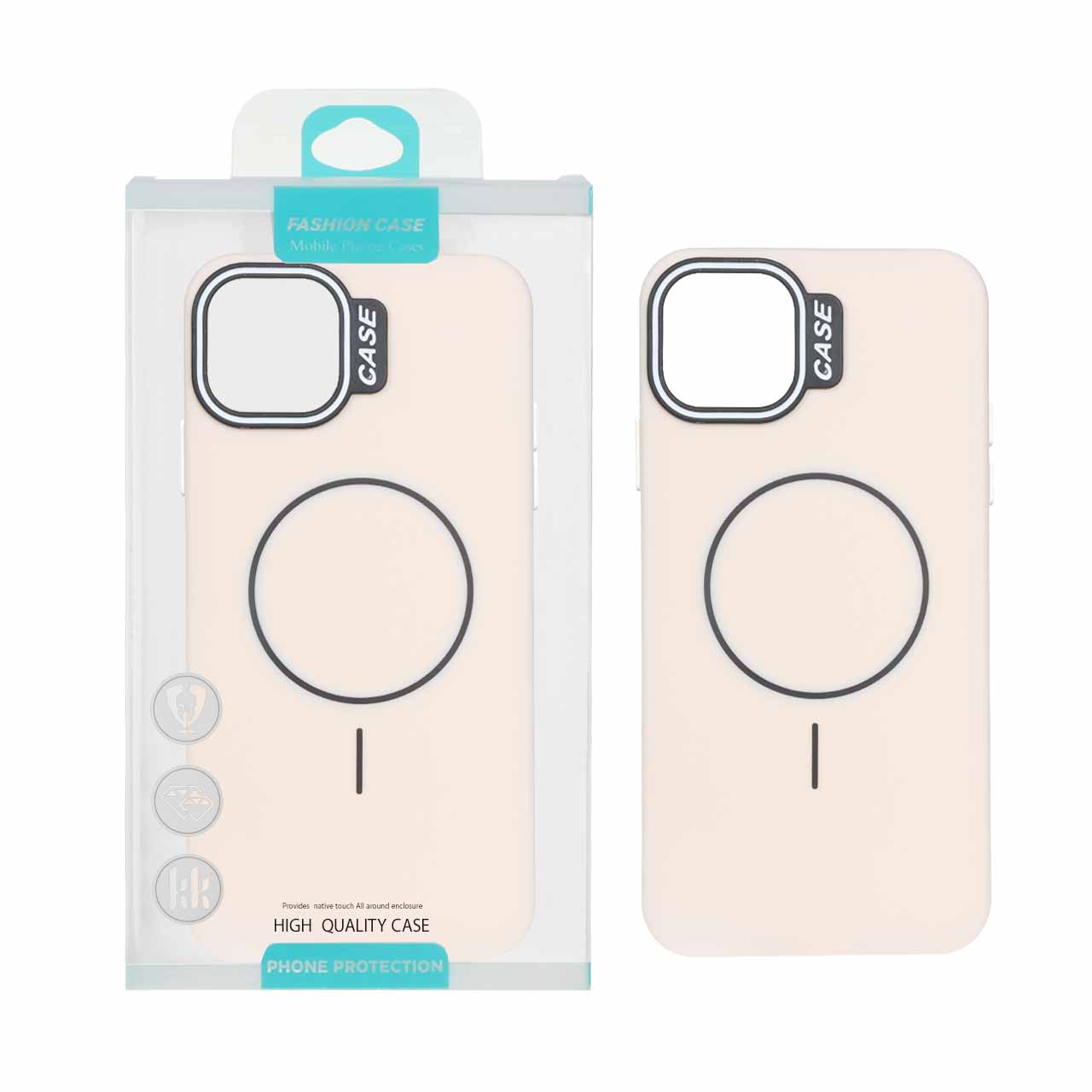 1550970 قاب طرح سیلیکون Magsafe پاستیلی Apple iPhone 11 Pro Max - کرم (پک دار) - تصویر 1