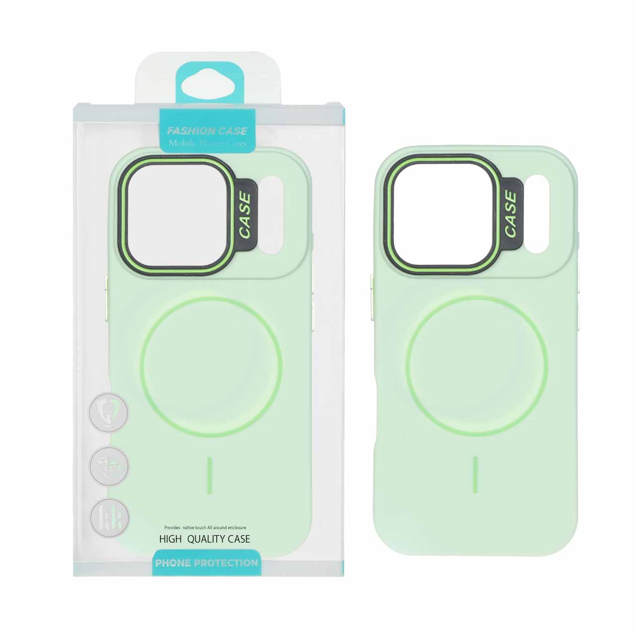 1550982 قاب طرح سیلیکون Magsafe پاستیلی Apple iPhone 17 Pro - سبز (پک دار) - تصویر 1