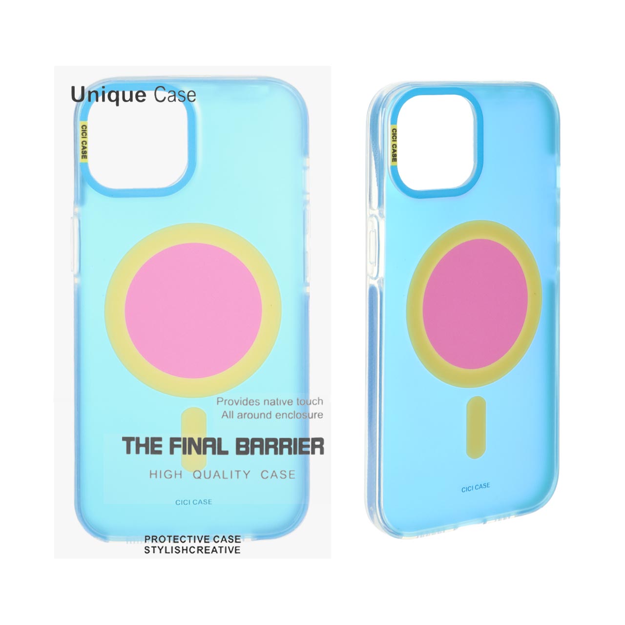 1551010 قاب CiCi Case هولوگرامی Magsafe مدل Apple iPhone 13 / iPhone 14 - آبی (پک دار) - تصویر 1