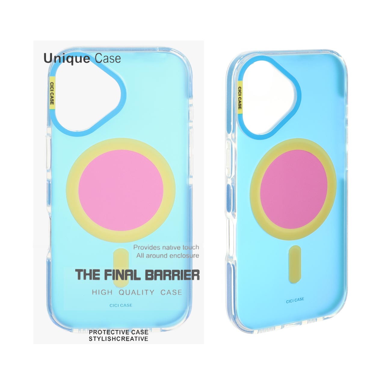 1551042 قاب CiCi Case هولوگرامی Magsafe مدل Apple iPhone 17 - آبی (پک دار) - تصویر 1
