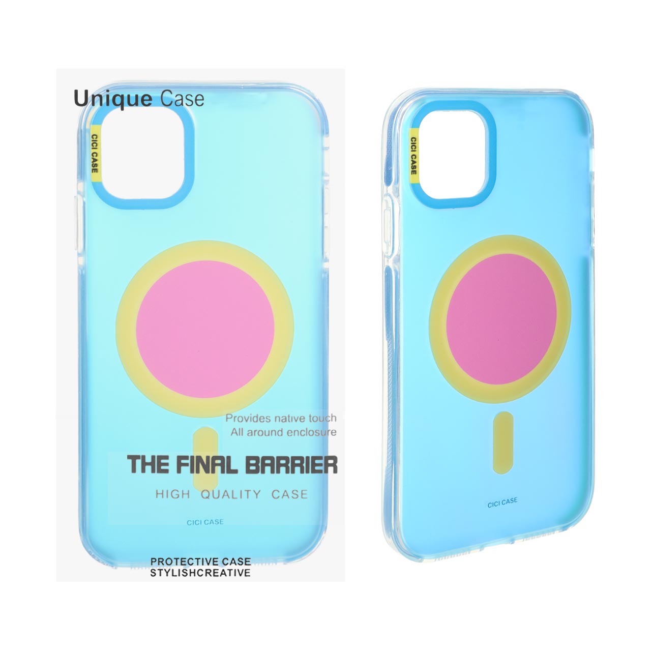 1551066 قاب CiCi Case هولوگرامی Magsafe مدل Apple iPhone 11 - آبی (پک دار) - تصویر 1