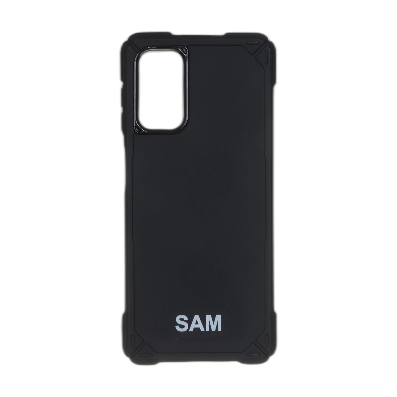1551262 قاب ایربگ دار دور لنز براق لوگودار Samsung Galaxy A13 4G / A13 5G / A04s / M13 4G / M23 / F13 - مشکی - تصویر 1