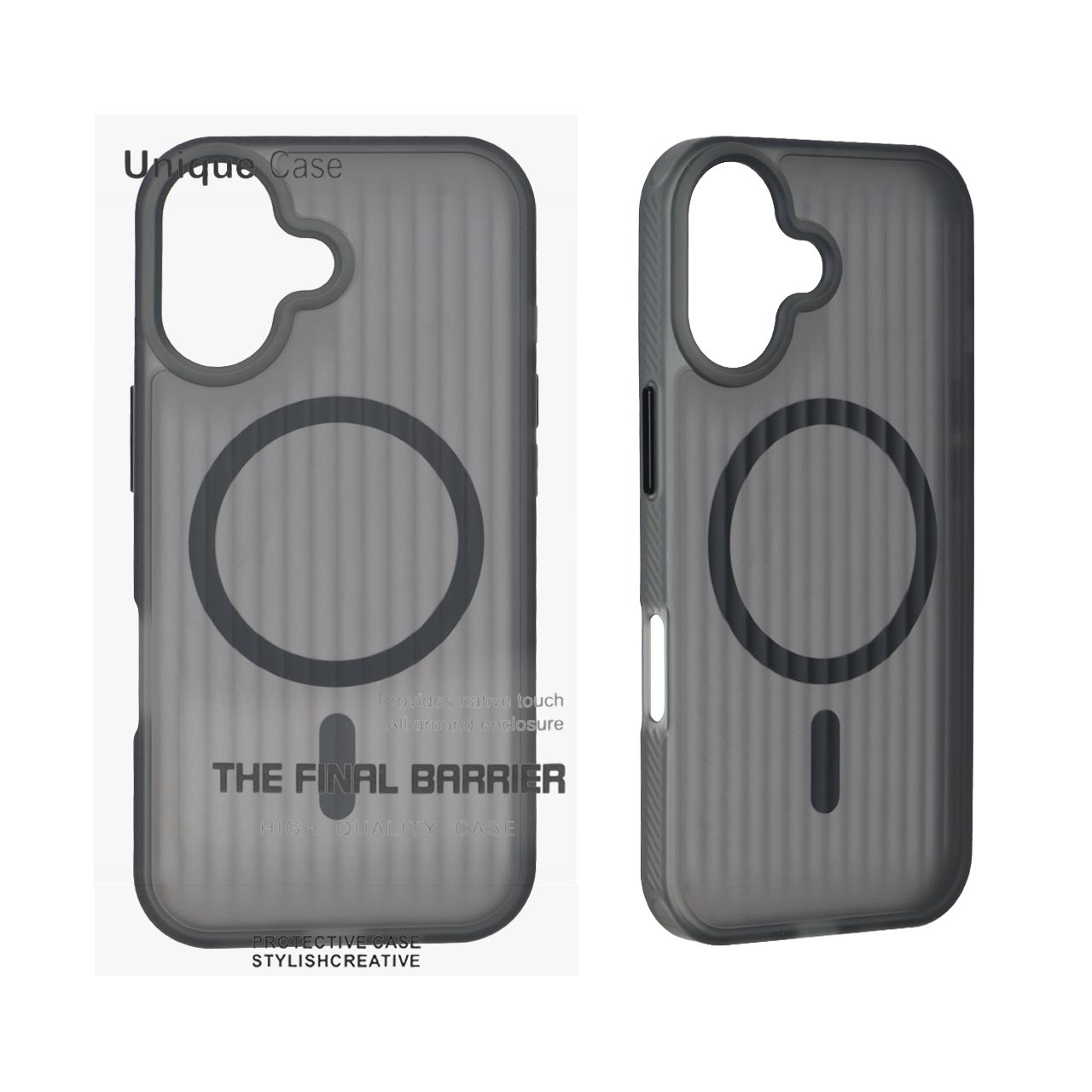 1551378 قاب اورجینال Unique Case کرکره ای مات MagSafe مدل Apple iPhone 17 - مشکی (پک دار) - تصویر 1