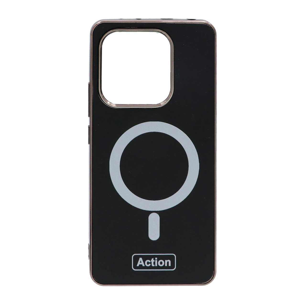 1551740 قاب Action طرح مگ سیف دور براق Xiaomi Redmi Note 14 4G - مشکی - تصویر 1