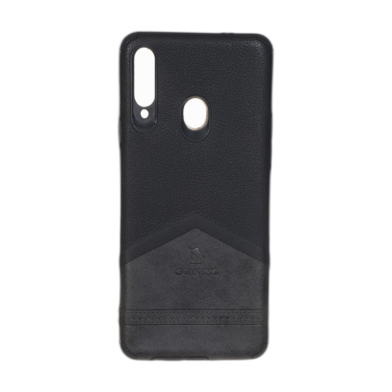 1552052 قاب طرح چرم Canary دو رنگ Samsung Galaxy A20s - مشکی - تصویر 1