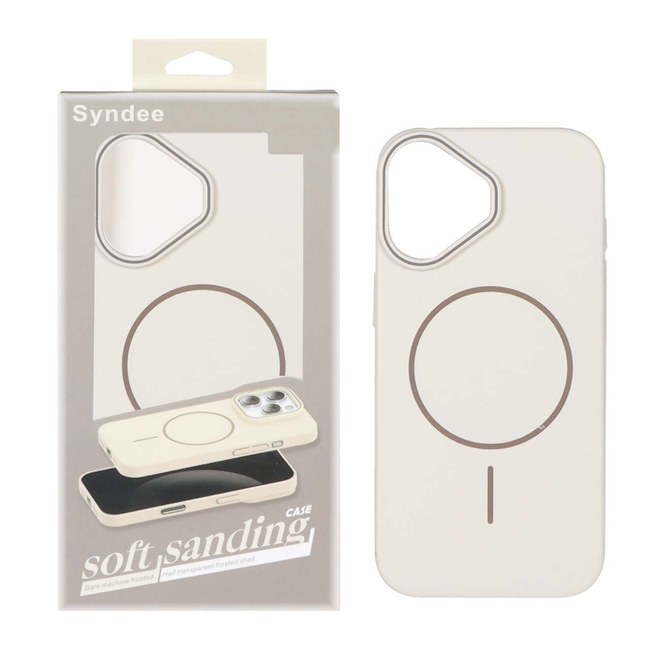 1552240 قاب اورجینال Syndee پشت سخت MagSafe مدل Apple iPhone 17 - کرم (پک دار) - تصویر 1