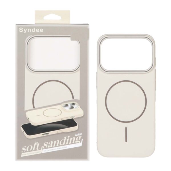 قاب اورجینال Syndee پشت سخت MagSafe مدل Apple iPhone 17 Pro - کرم (پک دار)