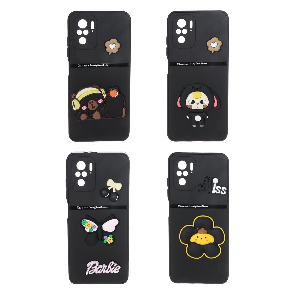 1553280 قاب Extreme Imagination عروسک برجسته Xiaomi Redmi Note 10 4G / Redmi Note 10S / Poco M5S - مشکی (در طرح های مختلف) - تصویر 1