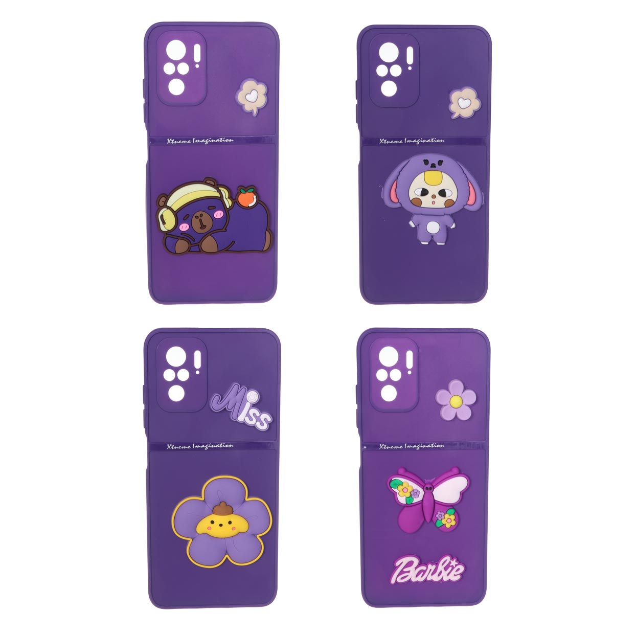 1553286 قاب Extreme Imagination عروسک برجسته Xiaomi Redmi Note 10 4G / Redmi Note 10S / Poco M5S - بنفش (در طرح های مختلف) - تصویر 1