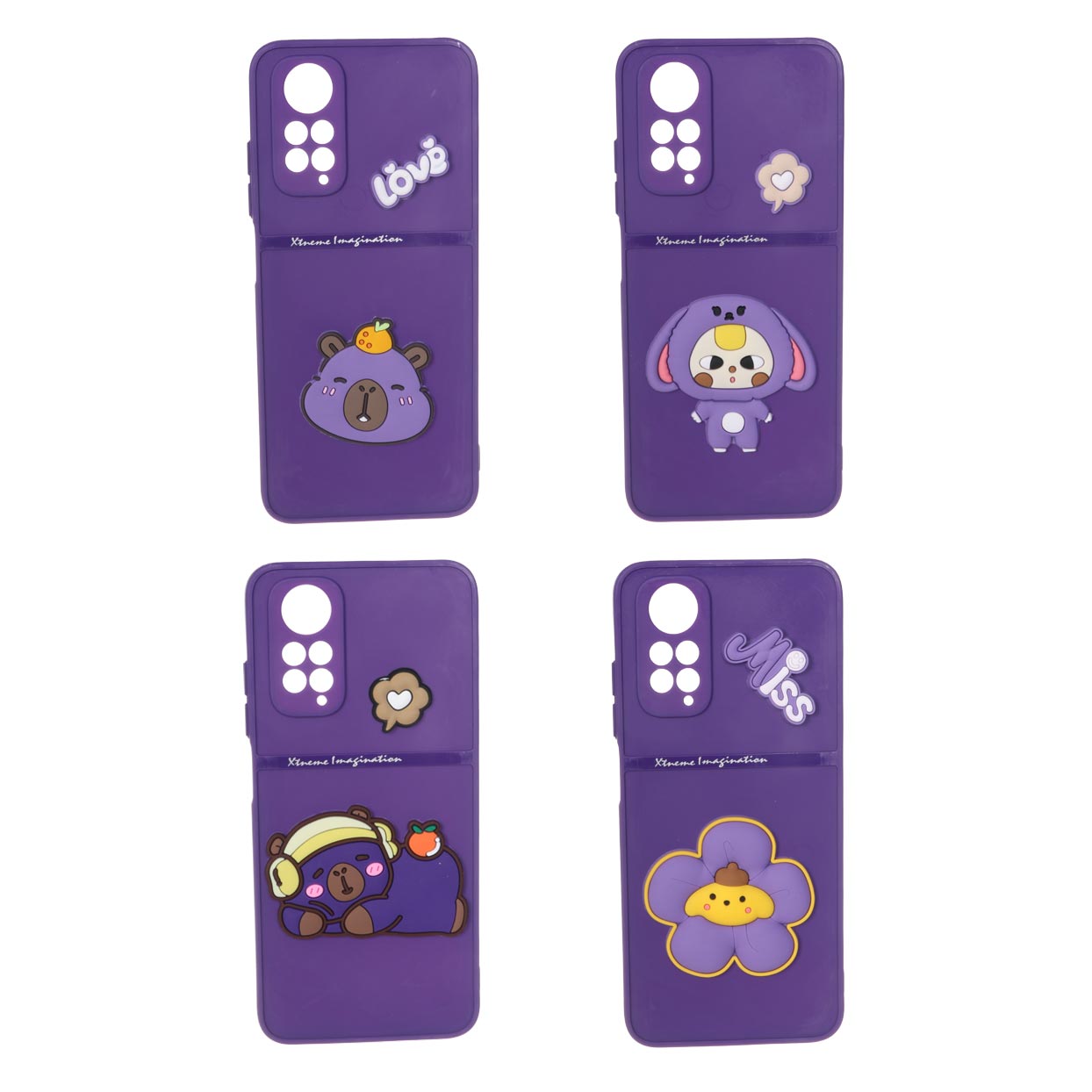 1553296 قاب Extreme Imagination عروسک برجسته Xiaomi Redmi Note 11 4G / Redmi Note 11S - بنفش (در طرح های مختلف) - تصویر 1