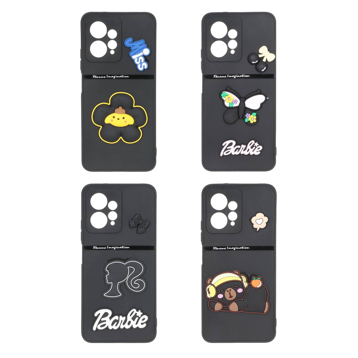 1553378 قاب Extreme Imagination عروسک برجسته Xiaomi Redmi Note 12 4G - مشکی (در طرح های مختلف) - تصویر 1